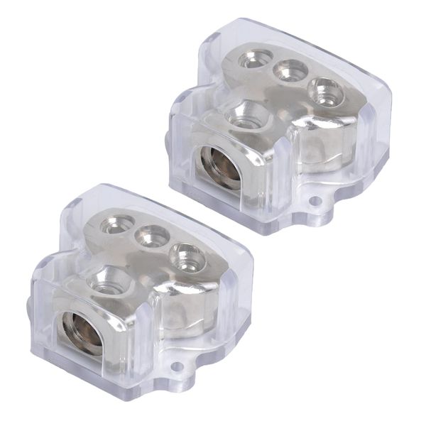 

2pcs/pack 1x0ga in/3x4ga out power distribution block