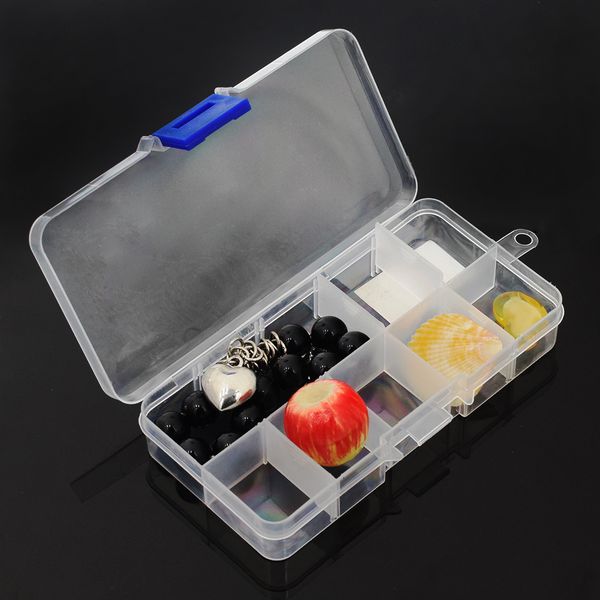 

compartment adjustable jewelry necklace transparent storage box case holder craft organizer container storage