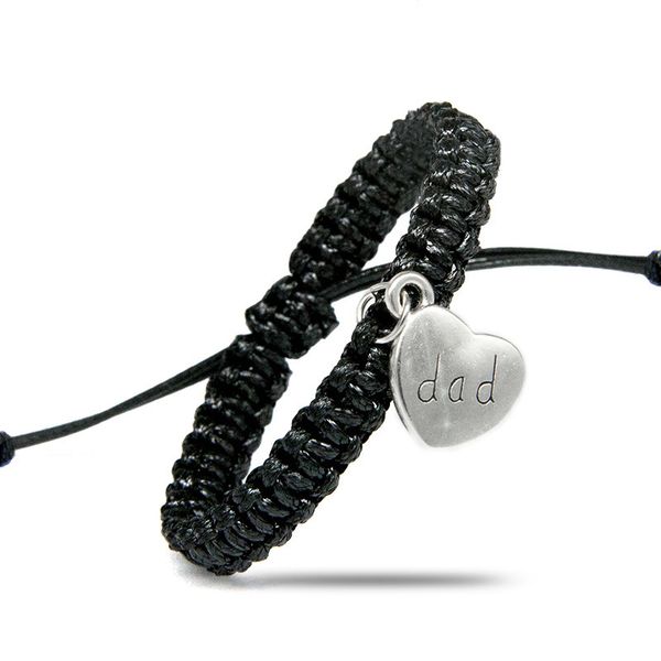 

dad son charm bracelets for women male with silver letters words heart rope chain adjustable jewelry gifts decoration wholesale, Golden;silver