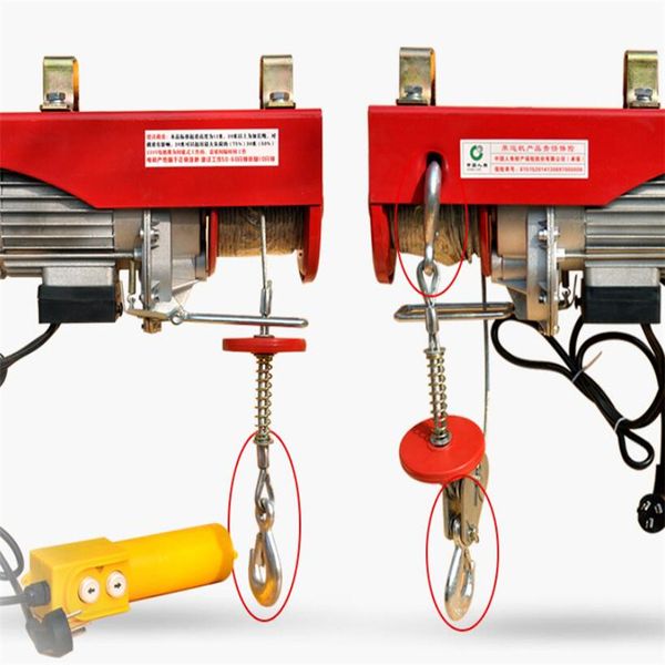 

400/800kg 220v mini hoist electric crane hoisting machine with wire rope pulling pa600 110v/220v