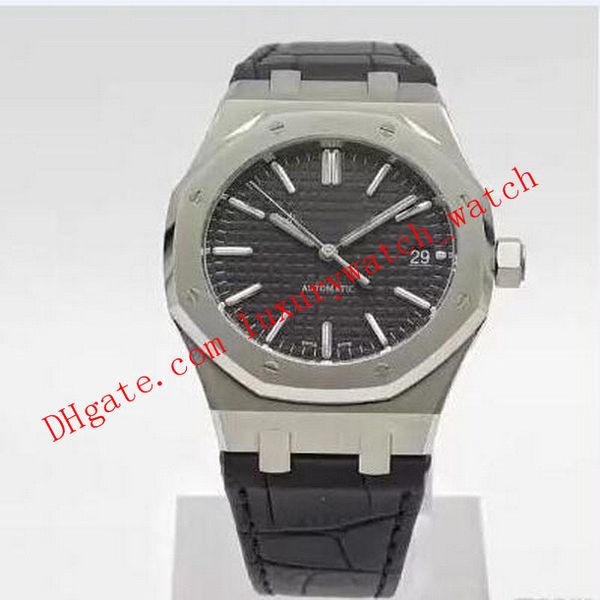 

luxury super jf cal.3120 movement blue dial full steel watches sapphire 15400 dive 41mm leather automatic mens watch watches, Slivery;brown