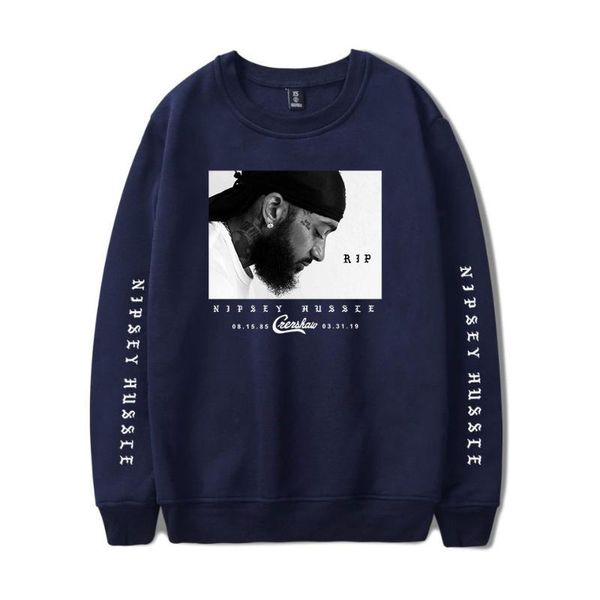 

hoodies men teenager r.i.p 3d nipsey hussle hooded crew neck pullovers sweatshirts eu american rapper, Black