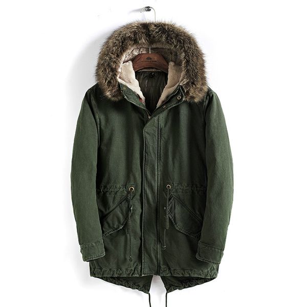 

winter men jacket with hooded england style casual warm men parka solid tide padded jacket winter pockets zipper cotas, Black