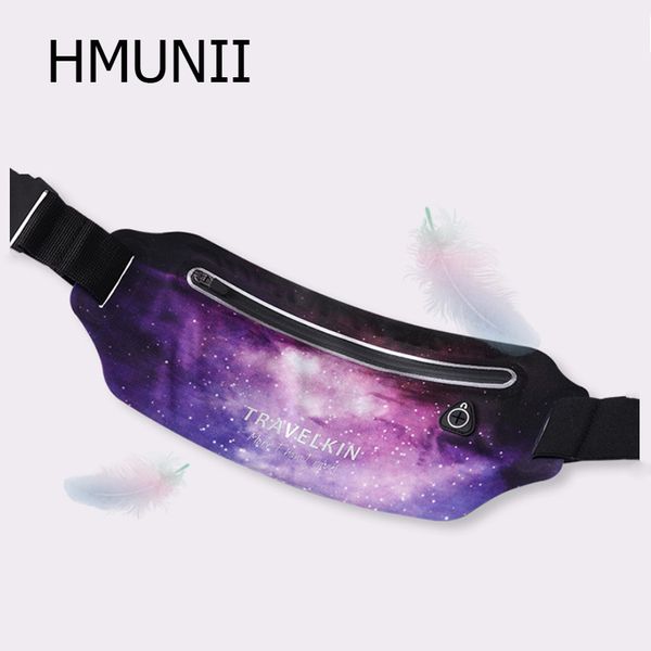 

hmunii new brand running belt waist pack - water resistant runners belt fanny pack for hiking fitness - adjustable running pouch