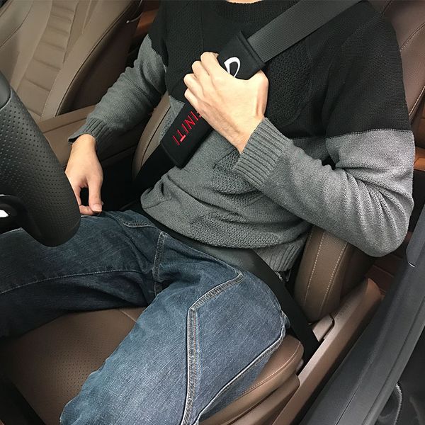 

2pcs auto cotton safety belt for cars shoulder protection cinto pad on the seat belt cover for infiniti fx35 q50 g35 qx70 fx g37