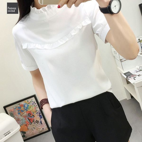 

women new blouse white shirt femme stand casual ol work solid blouses 2 styles drop shipping good quality