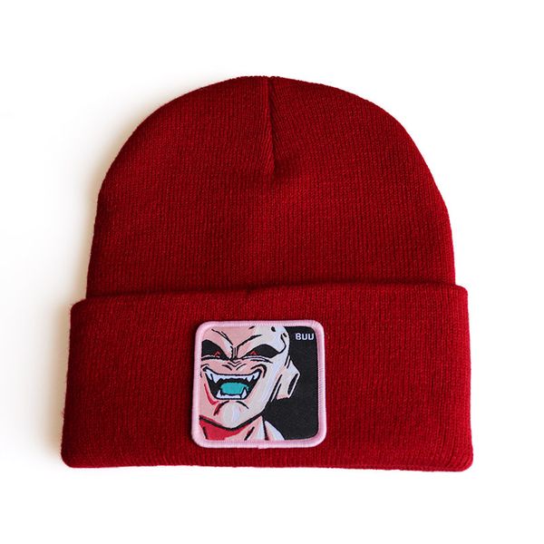 

anime dragon ball beanies cap majin buu knitted hat hip-hop bonnet cap, Blue;gray