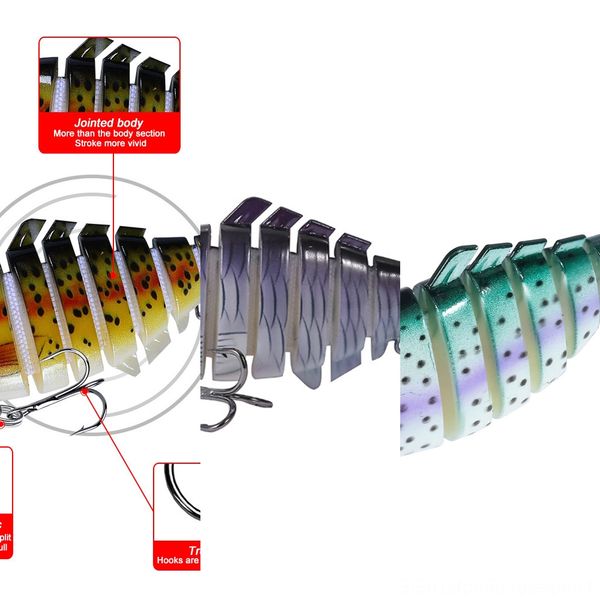 

kzerh fishing tackle box 5 grid bait 15.5g luya box (10cm * type) fake hold 5 can baits