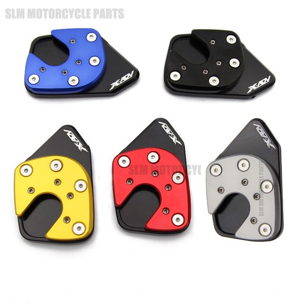 

for xadv x- 2017 2018 side stand kickstand support plate foot pads aluminum motorcycle accessories 5 colors available