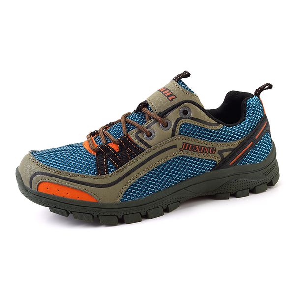 

men's outdoor hiking shoes male air mesh breathable lace-up soft outdoor sneakers man trekking trail mountain climbing shoes