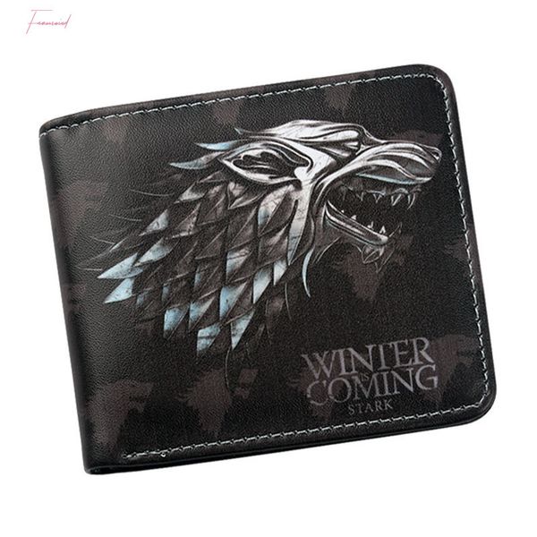 

игра престолов кошельки логотип bi fold кошелек тонкий кошелек с карманом для монет drop shipping, Red;black