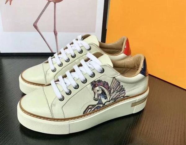 

fashion classic new h italy womens white sports outdoor walk cow leather platform original casual slipping sole shoes size 35-40, Black