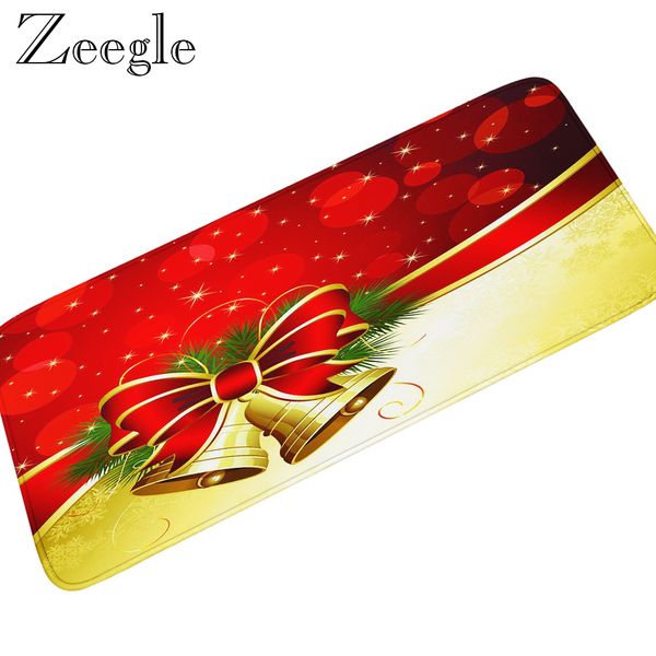

christmas kitchen long carpet anti-slip bathroom carpet hallway rug absorbent living room washable bedside mat