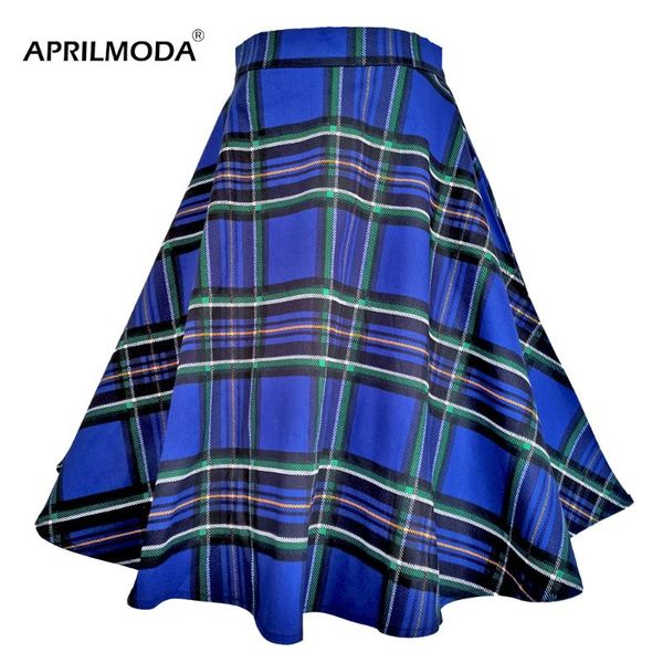 

checkered high waist cotton skater skirt audrey hepburn 40s 50s 60s plaid printed retro vintage swing skirts pleated party gowns, Black