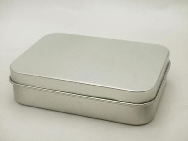 

luxurious silver metal tin box for oil lighter gift set case