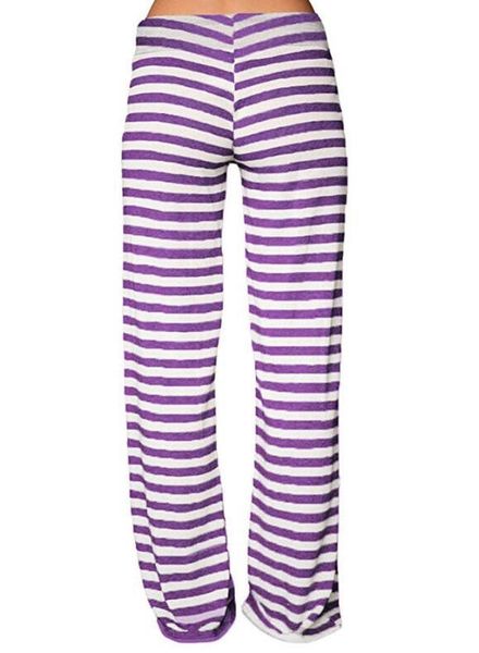 

2019 new style women fashion casual striped high waist elastic loose wide leg trousers dancing yoga pants z818, Black