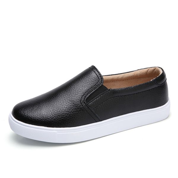 

women casual shoes leather fashion comfortable non-slip flats women's shoes, Black