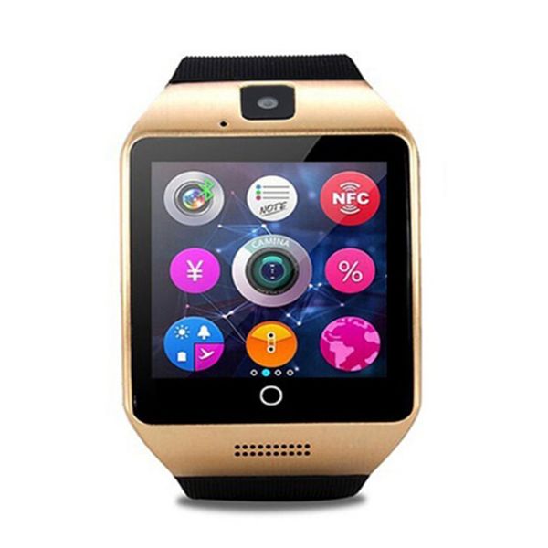 

q18 smart bracelet watch sport pedometer fitness tracker smartwatch band sim card for android for ios phone bluetooth 2019, Slivery;brown