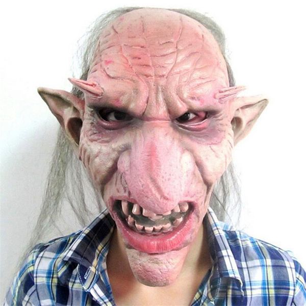 

men latex mask goblins big nose horror mask creepy costume party cosplay props scary mask for halloween terror zombie