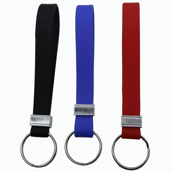 

silicone keychain wristband keyring rubber key chain auto key ring for dacia duster logan sandero lodgy car remote, Silver