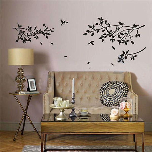 

tree branch bird letters wall decal mural sticker art home decor pvc removable