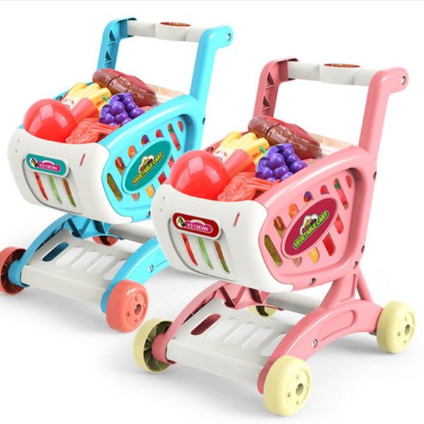 

mini kids shopping cart set toys cuttable fruit vegetable gift for boys girls c63c