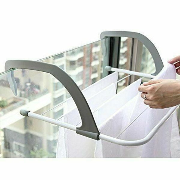 

portable foldable radiator hanger hanging rack clothes dryer airer towel holder space saving clothing hanger drying rack