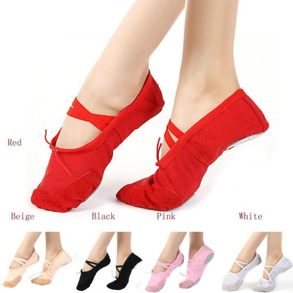 

sell canvas ballet dance shoes gymnastics breathable soft 5 colors choose size 36-40 0815