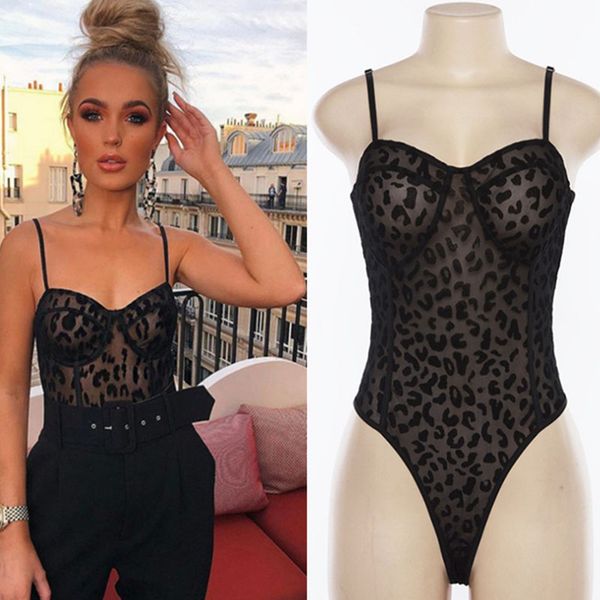 

women dance costumes leopard print pole dance bodysuit gogo dancers rave outfit dj ds perspective performance clothing dc3719, Black;red
