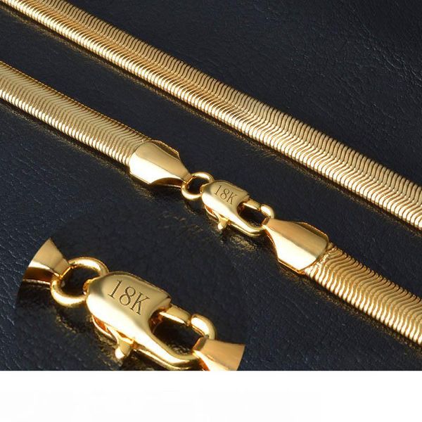 

хип-хоп 18k позолоченные цепи мужской хип-хоп 20 дюймов 6 мм сплющенная змея цепи ожерелья для женщин роскошные ювелирные аксессуары подарок, Silver