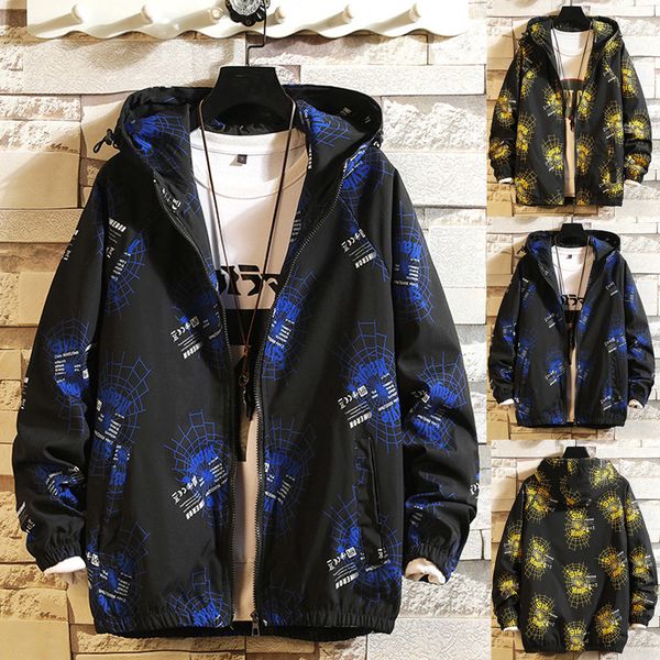 

dropshipping casual plus size fashion men's autumn casual fashion color collision hoodie thin jacket zipper coat wo man, Black;brown