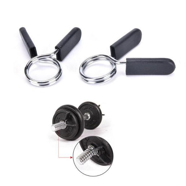 

2pcs 28mm spring barbell gym clip weight bar dumbbell lock clamp collar clips gym equipment accessories hole size 1.1