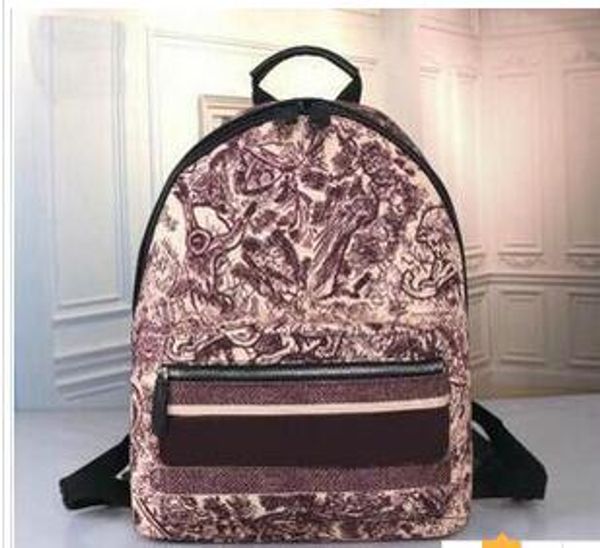 

new arrive designers printing canvas backpack letter pattern zipper travel bag for women school bags large capacity travelling bag 29cm