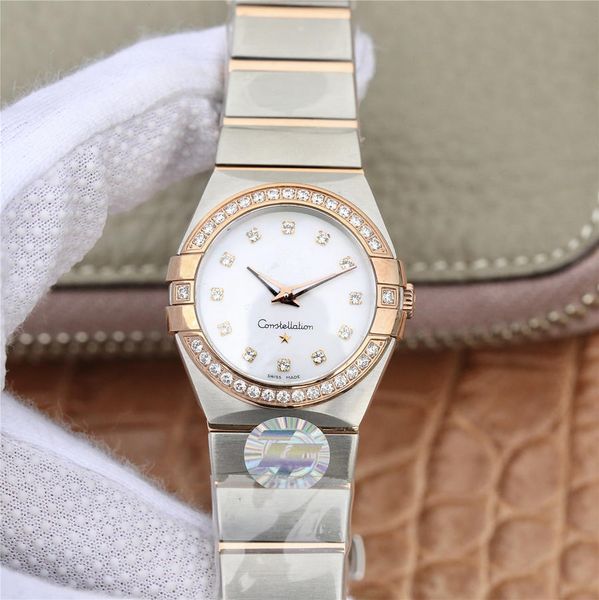 

constellation orologio di lusso 27mm refined steel strap 1376 automatic mechanical movement watches lady watches designer watches, Slivery;brown