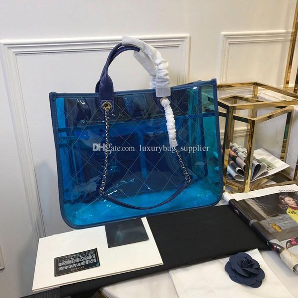 

designer handbags designer bags luxury bag new summer leisure pvc transparent jelly shopping bag single shoulder portable beach bag