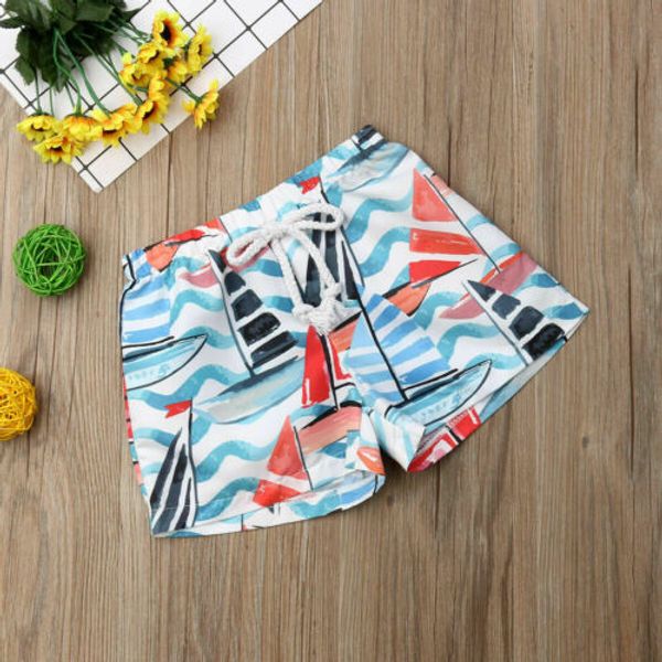 

hawaiian shorts baby boys print casual summer beach shorts swimwear bathing 0-4y summer kids children clothes, Black