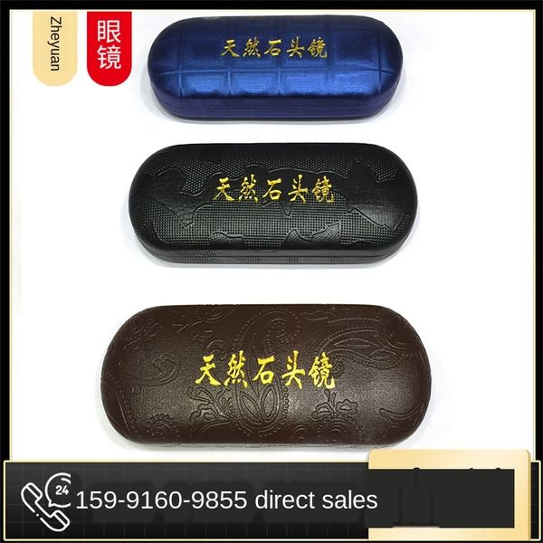 

natural stone large glasses case men's crystal stone glasses case mixed color