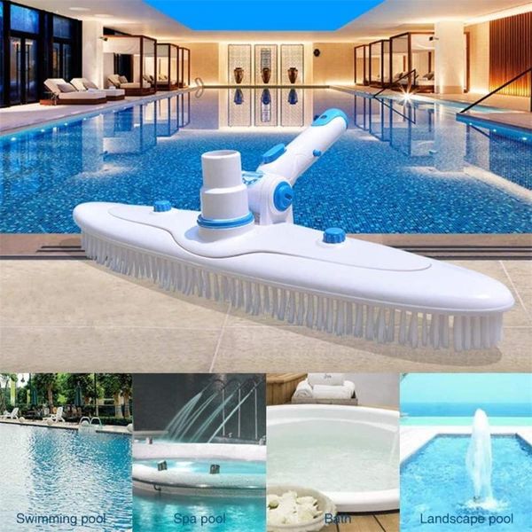 

pool brush durable pool floor wall cleaning tool vacuum head absorb broom algae remover scrubber cleaning suction brush f