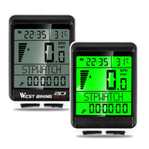 

bicycle computer large screen multifunctional waterproof night luminous mountain road bike speedometer satch