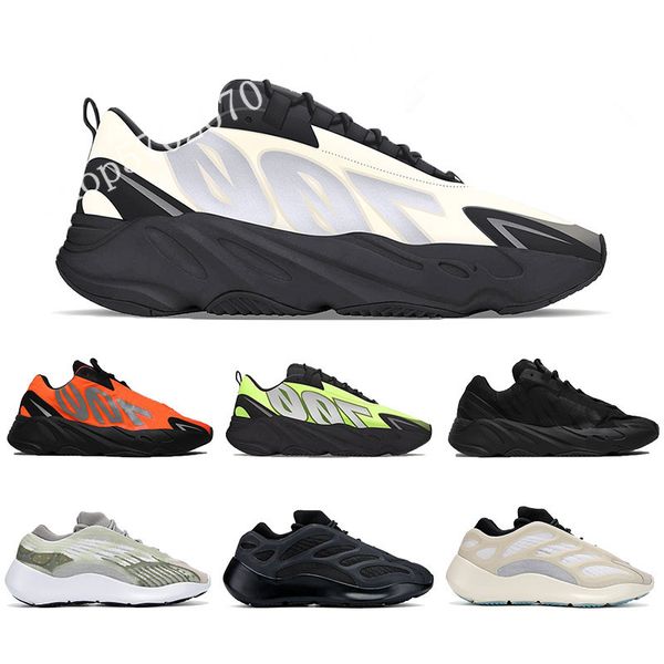 

700 mnvn men women running shoes 2020 kanye west sneaker orange triple black phosphor grey bone white mens womens sport trainers withbox