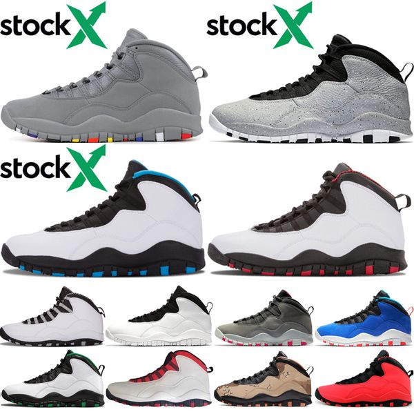 

2020 cool grey seattle basketball shoes for men 10 10s tinker cement i'm back fasion red desert camo mens sports sneaker shoes 7-13