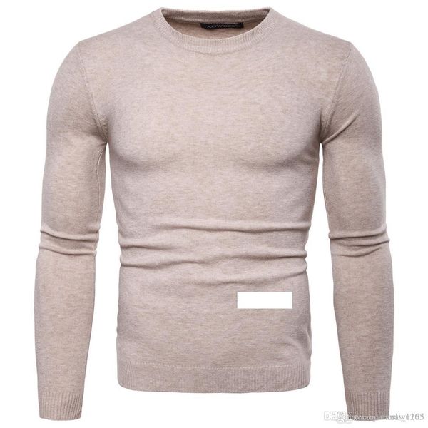 

slim fit pullover sweater men' fashion with long sleeve crew neck cashmere blend knitted winter mens clothing for sal, White;black