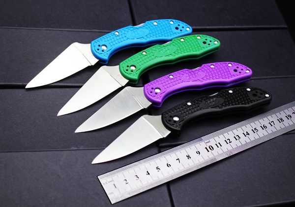 

Delica 4 Flat Ground 2-7 / 8" VG10 Satin Plain Блейд, черный синий зеленый фиолетовый FRN ручки - C11FPBK