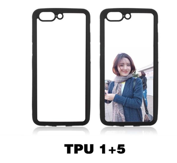 

2d sublimation case tpu+pc rubber diy back cover for one plus 5 one plus 7 fundas with plate 100pcs ing