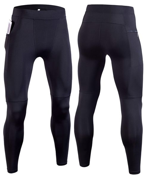 

new arrival men pants sports trainingggg high-elastivc quickk dry legg gings mens fitness gym tights running trousers, Black;blue