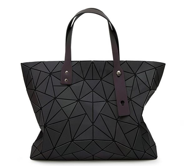 

women geometric laser tote quilted shoulder bags hologram laser plain folding handbags large
