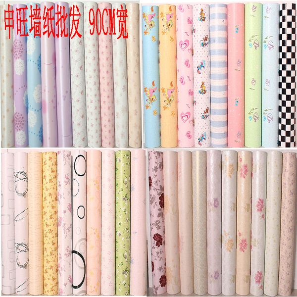 

new diy pvc self-adhesive wall paper bedroom dormitory children's room cartoon girl waterproof wallpaper living room renovation 90cm wi