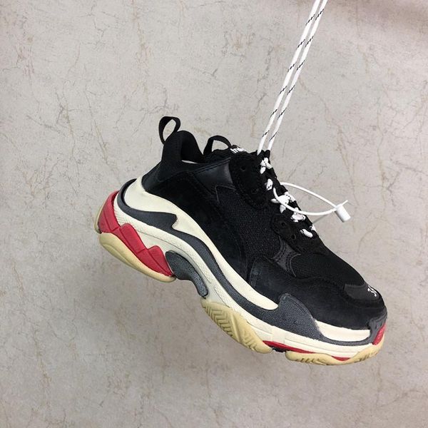 

дешевые продажа дорожка париж тройной 3,0 серый оранжевый желтый повседневная обувь платформы кроссовки тесс s. gomma trek мужские кроссовки, Black;red