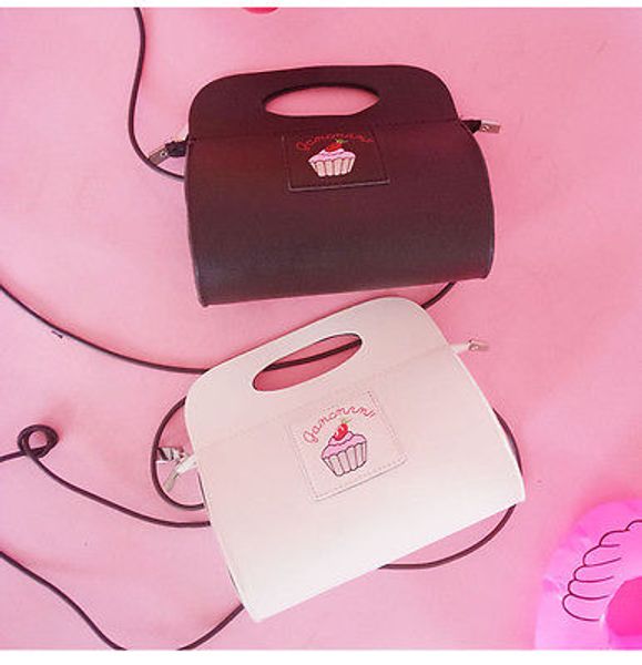 

2017 women pu leather handbag clutch messenger crossbody satchel girl cute cake shoulder bag tote