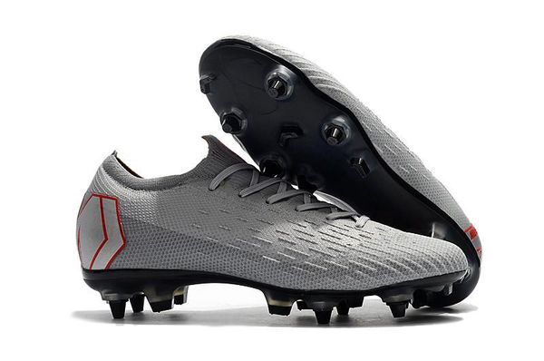 

2020 low grey black studs mercurial superfly v fg leather outdoor shoes men women shoes size 35-45